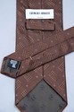 Giorgio Armani Tie~ Brown Woven Symmetrical Design