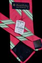 Brooks Brothers Tie ~ Deep Pink with Green and Cre