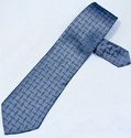 Giorgio Armani Tie~ Blue-Grey Geometric Design~ $1