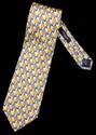 Burberry Tie ~ Yellow with Knights and Blue Links