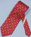 Ermenegildo Zegna Tie ~ Red with Yellows & Orange 