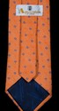 Aquascutum of London Tie ~ Orange with Small Blue 