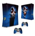 Cool Blue Skull Sticker Cover for Xbox 360 Slim Co