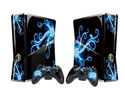 Blue Flower Sticker Skin for Xbox 360 Slim Cover c