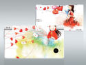 lovely girl 4pcs VINLY decal cover Sticker Skin Fo