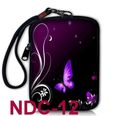 Purple Buuterfly Digital Camera Case Bag For Canon