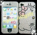 SILVER CLEAR CRYSTAL DIAMOND BLING FACEPLATE hard 
