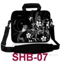 15" 15.4" 15.6" Black Flower Laptop notebook Bag C