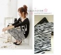 Korea fashion Zebra sexy Black & White pants Horiz