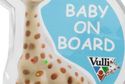 Sophie the Giraffe Flashing Baby on Board Sign