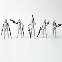 5x STAR WARS LEGENDS AOTC CLONE TROOPER & GUN FIGU