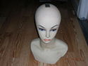  ONE Mannequin Bust ~ white Girl ~  Beautiful Wig 