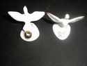 Decorative candle holder pigeons