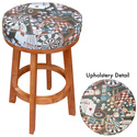 Sterling Padded Bar Stool, Oak w/Game Room Print