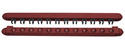 Roman Style 2 pc Wall Rack, Mahogany, 12 Pool Cue