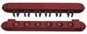 Roman Style 2 pc Wall Rack, Mahogany, 6 Pool Cue