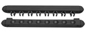 Roman Style 2 pc Wall Rack, Black, 8 Pool Cue