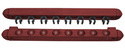 Roman Style 2 pc Wall Rack, Mahogany, 8 Pool Cue