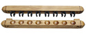 Roman Style 2 pc Wall Rack, Oak, 8 Pool Cue