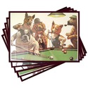 Set of 5 "Dogs Playing Pool" Mirrors
