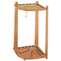 Sterling Deluxe Corner Cue Rack,Solid Oak, 10 Cue