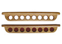 Sterling Deluxe 2pc Wall Rack, 8 Cue, Oak