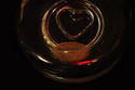 Wedgwood England Glass Heart Paperweight~3" x 1"~P