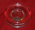 Wedgwood England Glass Heart Paperweight~3" x 1"~P