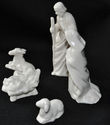 Nativity Scene-White Glazed Ceramic-5 Piece-Small 