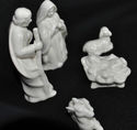 Nativity Scene-White Glazed Ceramic-5 Piece-Small 