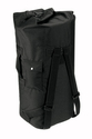 Black H.W. Nylon Double-Strap Duffle Bags