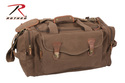 Brown Canvas Weekender Bag w/Leather Accents