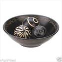 ARTISAN DECORATOR WOOD BOWL & 3 DECORATOR BALLS SE