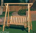 OILED PINE GARDEN LOVE SEAT GARDEN SWING & FRAME**