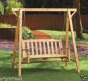 OILED PINE GARDEN LOVE SEAT GARDEN SWING & FRAME**