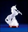 MYTHICAL FROSTED UNICORN SCULPTURE TABLE LAMP**NIB