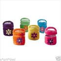 Wholesale Lot of 6**PUFFY PLUSH FLOWER HANDBAGS**N