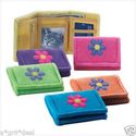 Wholesale Lot of 6**COLORFUL PLUSH FLOWER WALLETS*