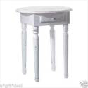 DISTRESSED WHITE WOOD NIGHTSTAND~TELEPHONE OR SIDE