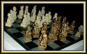 UNIQUE**SKULL WARRIOR GHOSTLY SKELETONS CHESS SET*