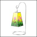 COUNTRY TULIPS HANGING VOTIVE LANTERN & STAND**NIB