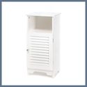 NANTUCKET WHITE LOUVERED BATHROOM CABINET & SHELF 