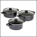 6 Pc Set**GENEROUS NON-STICK COOKWARE SET**LG POTS