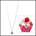 STRAWBERRY SHORTCAKE CUPCAKE NECKLACE & SECRET  RE