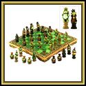 FAIRYTALE ARTISTIC FROG KINGDOM CHESS SET**NIB