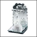 SPUN GLASS LED LIGHTED GLOWING JESUS ON THE CROSS*