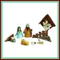 7 PCS**HOMESPUN NATIVITY SCENE SCULPTURES**NIB