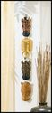 4 EXOTIC AFRICAN ANIMAL CARVED WALL MASKS GROUPING