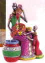 GORGEOUS TRIBAL MOTHER & DAUGHTER TABLETOP FOUNTAI