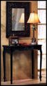 HEIRLOOM LOOK**DISTRESSED BLACK SCALLOP HALL TABLE